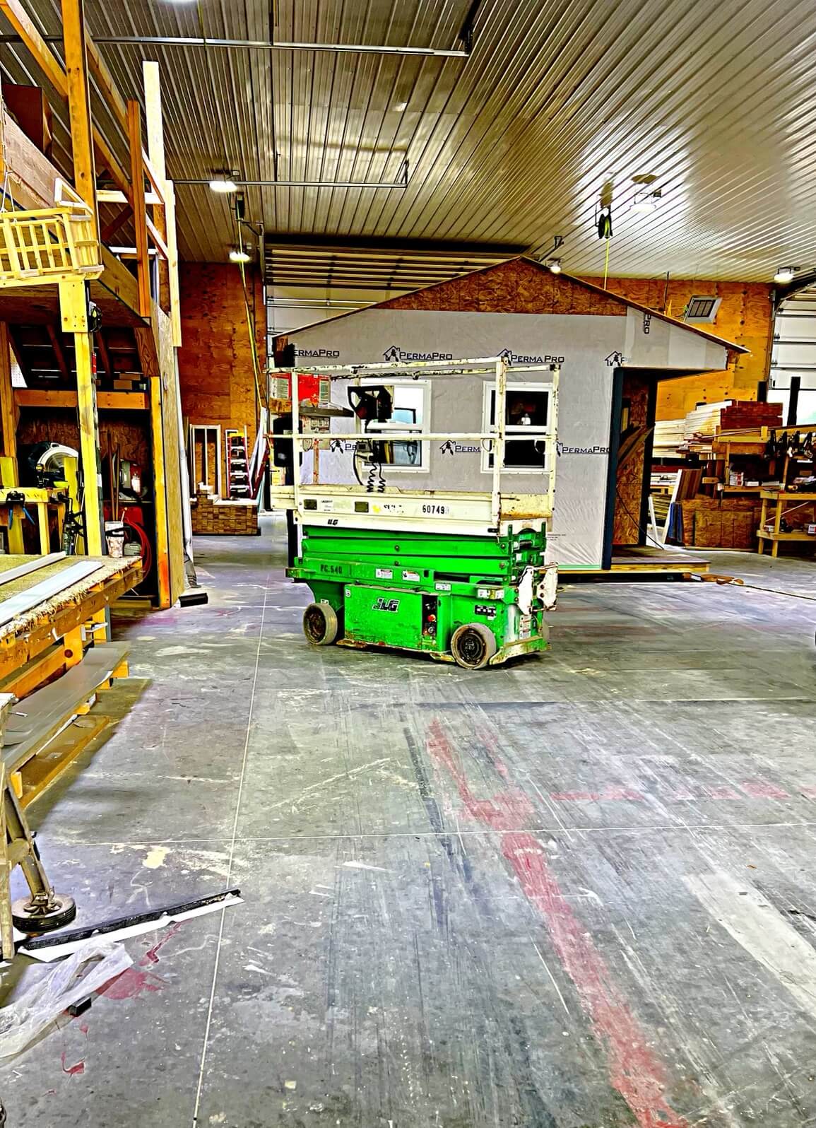 Shed construction underway in one of Esh’s Sheds’ Kentucky shops