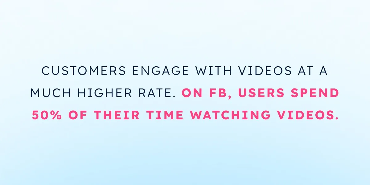 Callout: videos get far more reach and engagement than static photos on social media