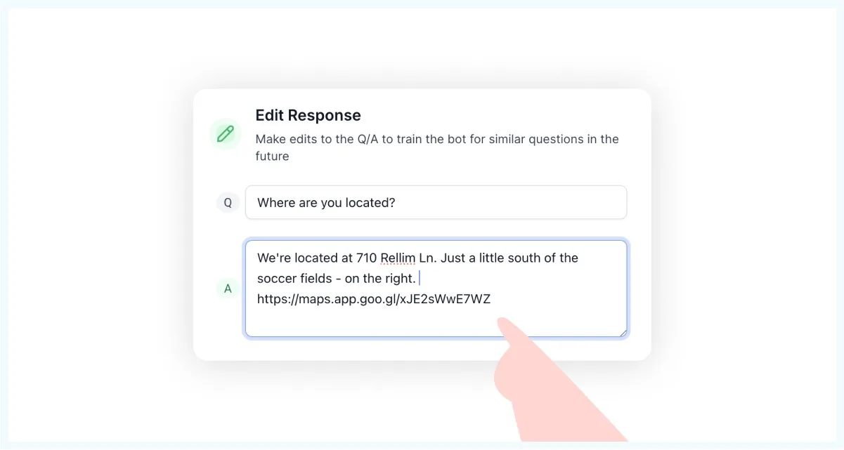 Reviewing and editing the AI assistant's answers to improve its responses