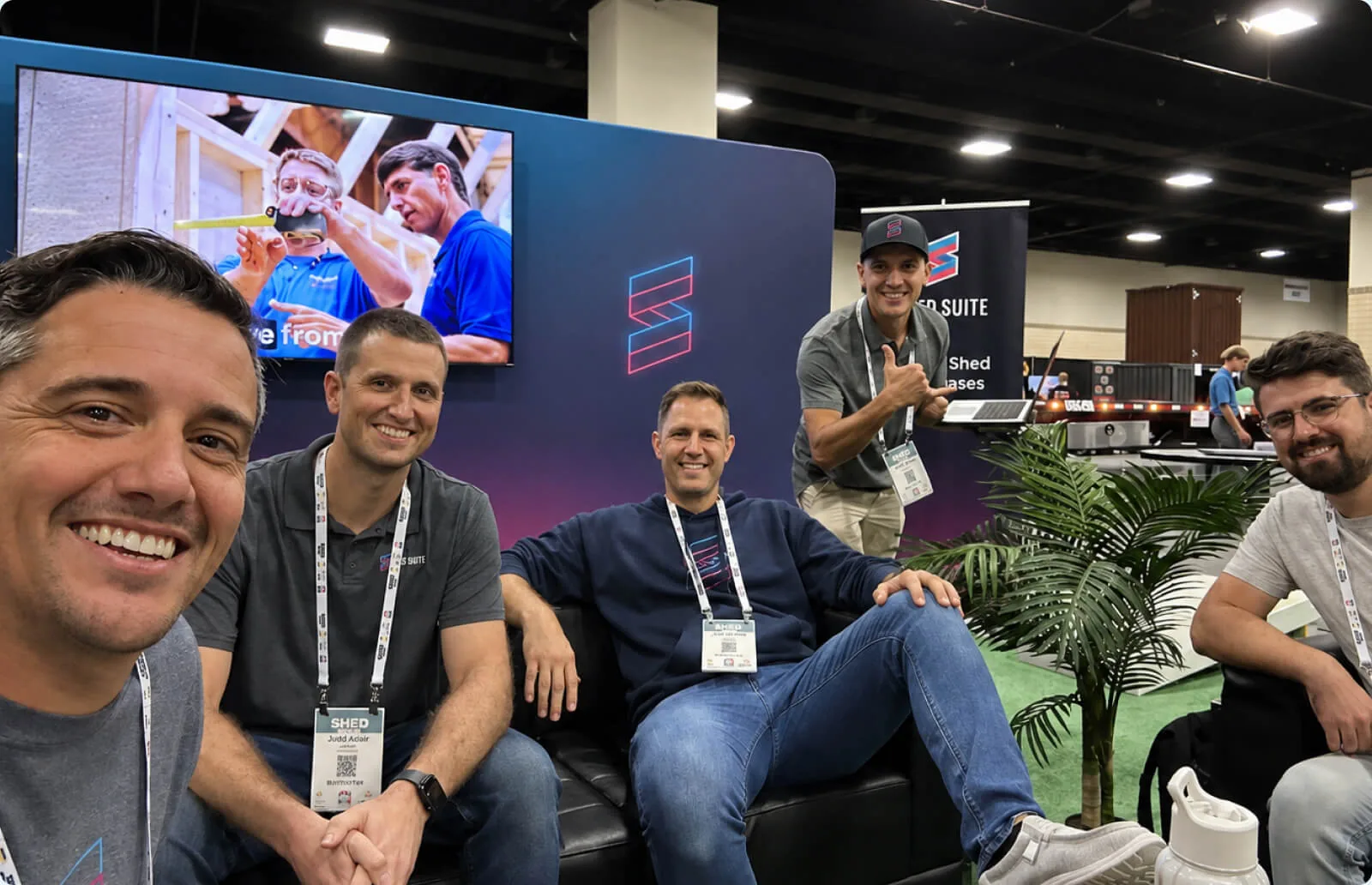 The Shed Suite team at their trade-show booth